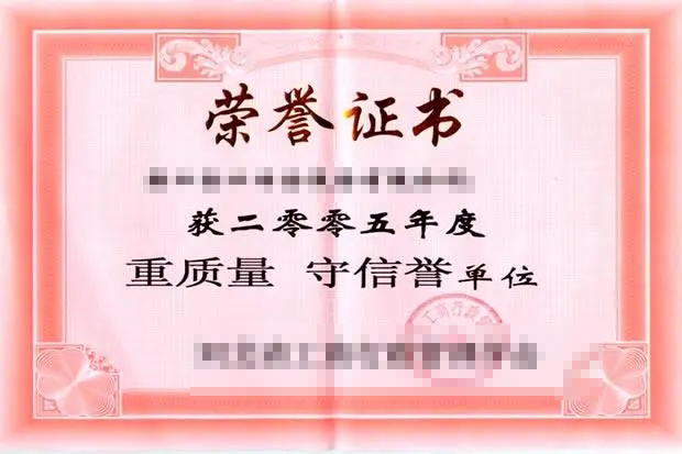 荣誉证书八
